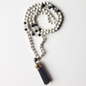 White Howlite Mala Necklace